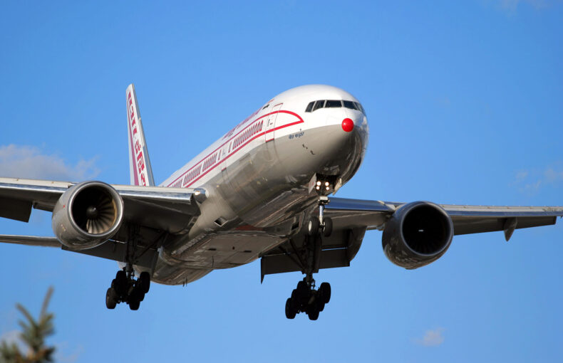 Air India plane in flight