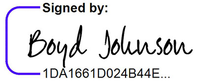 Boyd Johnson signature