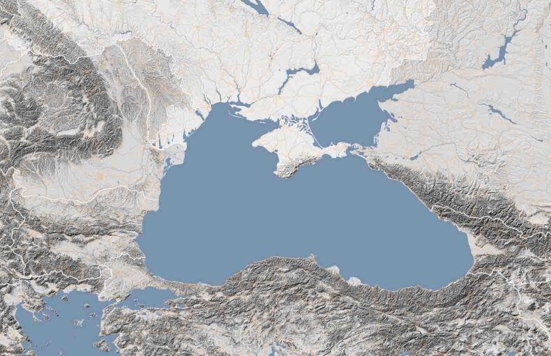 Map of Crimea and the Black Sea Region