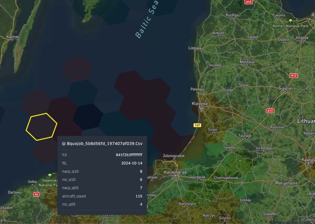 Southern Hex map (toward Kaliningrad)