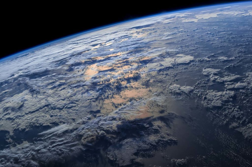 Earth from space with dramatic view