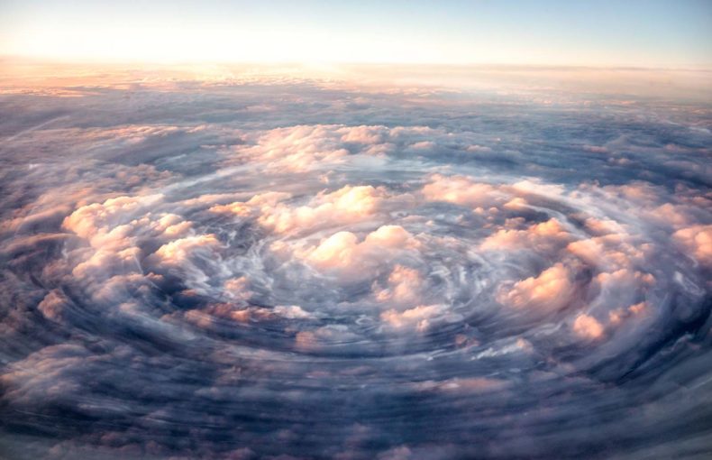 Hurricane close up - satellite view