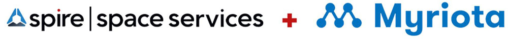 Spire Space Services & Myriota logos
